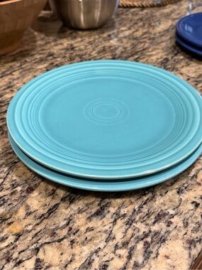 Vintage Fiesta Turquoise Dinner Plates